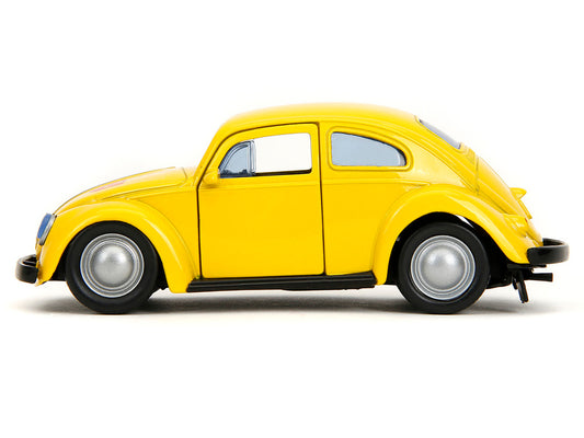 Volkswagen Beetle "Bumblebee" Yellow "Transformers" "Hollywood Rides" Series 1/32 Diecast Model Car by Jada-0