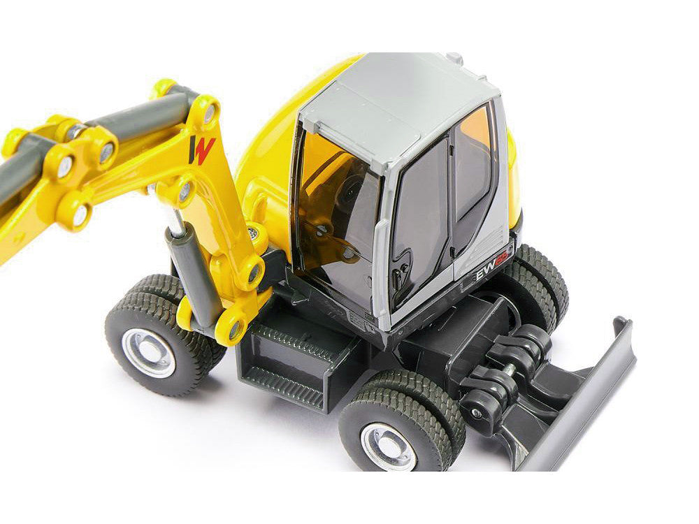 Wacker Neuson EW65 Mobile Excavator Yellow and Gray 1/50 Diecast Model by Siku SIKU