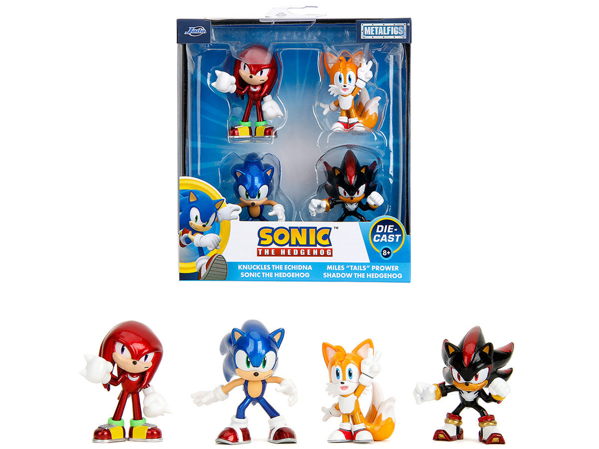 Set of 4 Diecast Figures "Sonic the Hedgehog" Video Game "Metalfigs" Series Diecast Models by Jada Jada