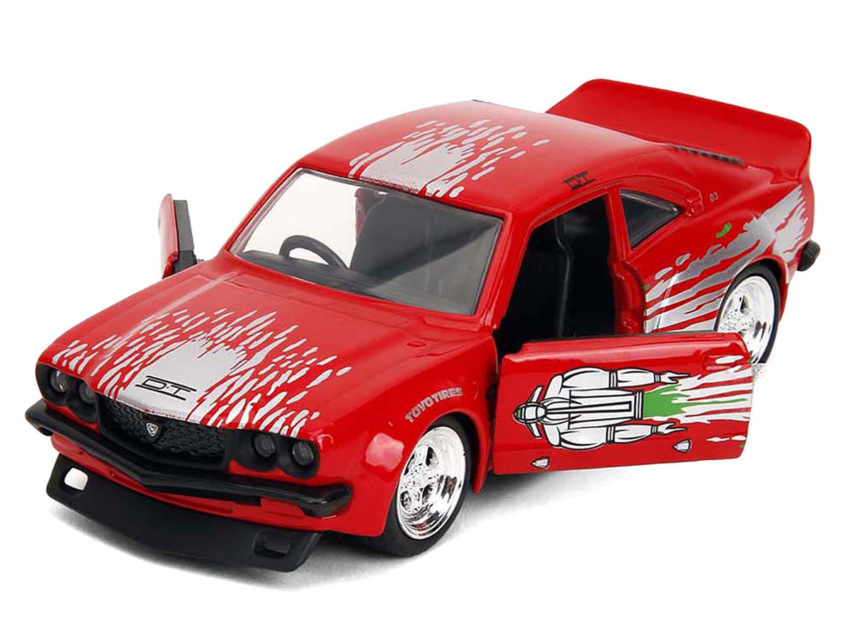 1974 Mazda RX-3 Red with Graphics "Fast & Furious" Series 1/32 Diecast Model Car by Jada Jada