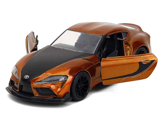 2020 Toyota Supra Orange Metallic with Black Stripes "F9" (2021) Movie "Fast & Furious" Series 1/32 Diecast Model Car by Jada Jada