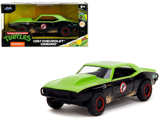 1967 Chevrolet Camaro "Teenage Mutant Ninja Turtles" Black and Green (Dirty) "Hollywood Rides" Series 1/32 Diecast Model Car by Jada Jada