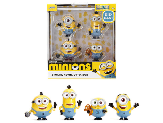 Set of 4 Diecast Figures "Minions" (2015) Movie "Metalfigs" Series Diecast Models by Jada Jada