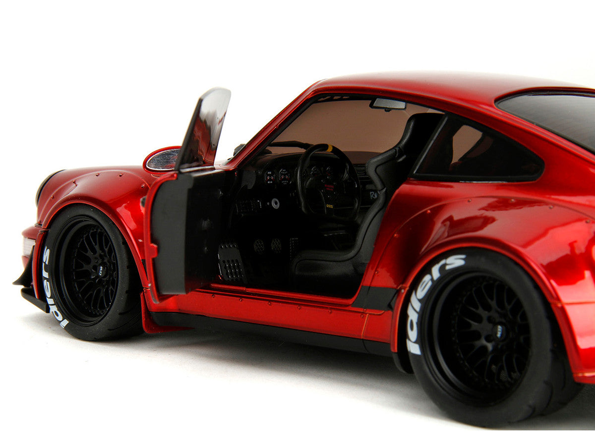 RWB Body Kit Red Metallic with Black Stripes "Pink Slips" Series 1/18 Diecast Model Car by Jada Jada