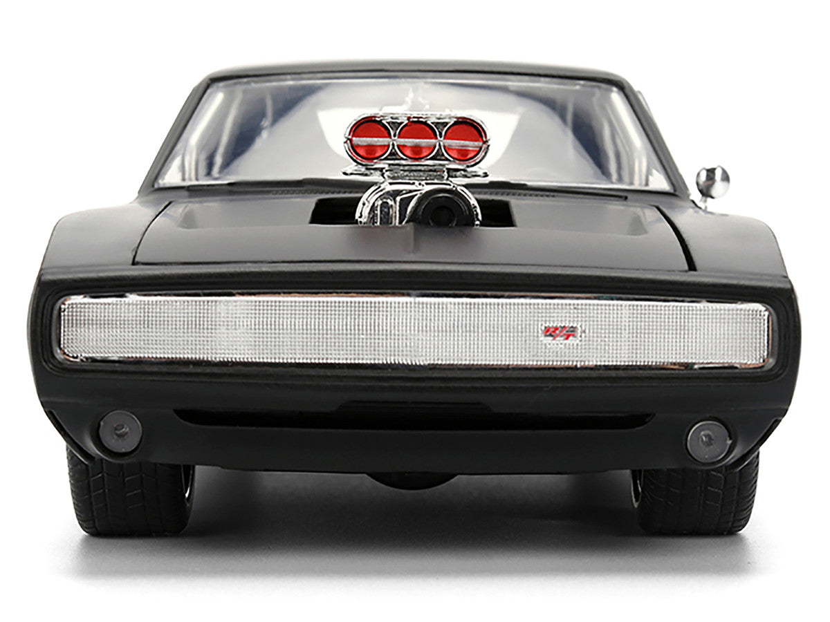 1970 Dodge Charger R/T Matt Black "Fast & Furious" (2009) Movie "Fast & Furious" Series 1/24 Diecast Model Car by Jada Jada