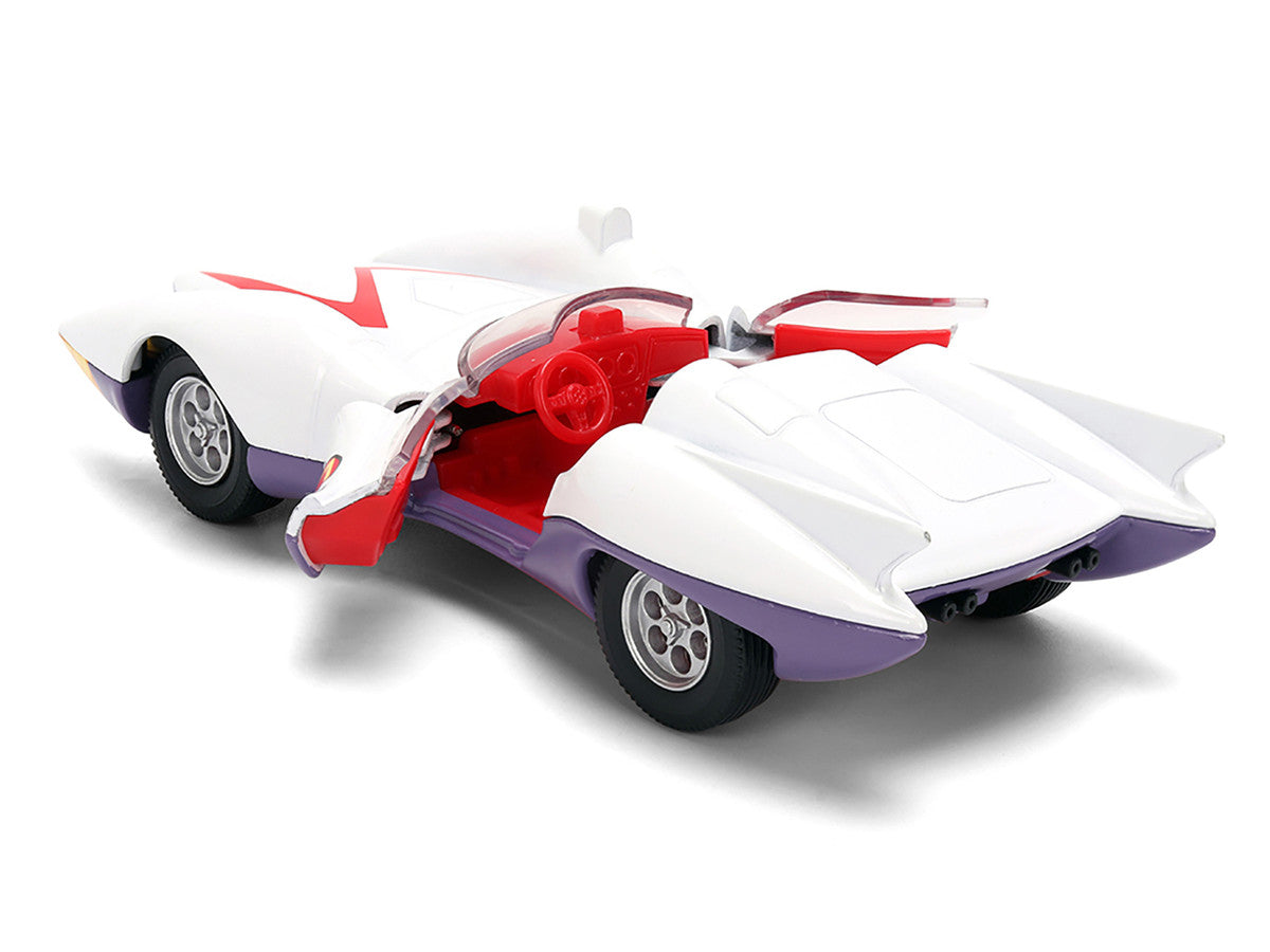 Mach 5 White with Red Stripes and Interior "Speed Racer" (1967) TV Series "Anime Hollywood Rides" Series 1/32 Diecast Model Car by Jada Jada