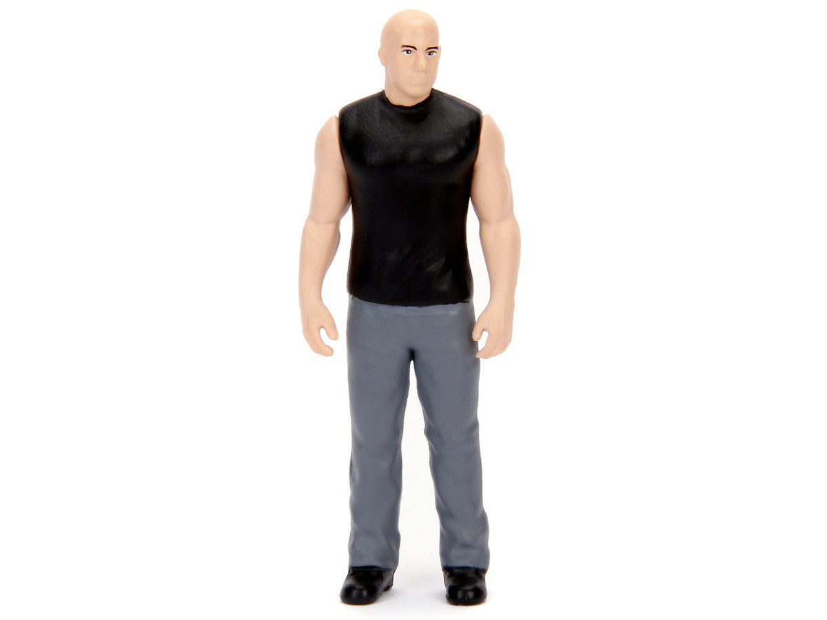 Model Kit Dodge Charger R/T Black and Dom Diecast Figure "Fast & Furious" Movie "Build N' Collect" Series 1/24 Diecast Model Car by Jada Jada