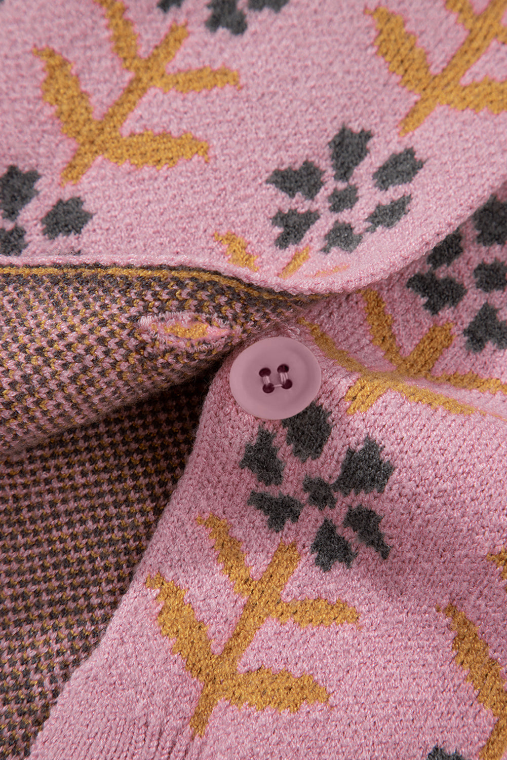 Dulce Ribbed Banded Cardigan Sweater Threaded Pear