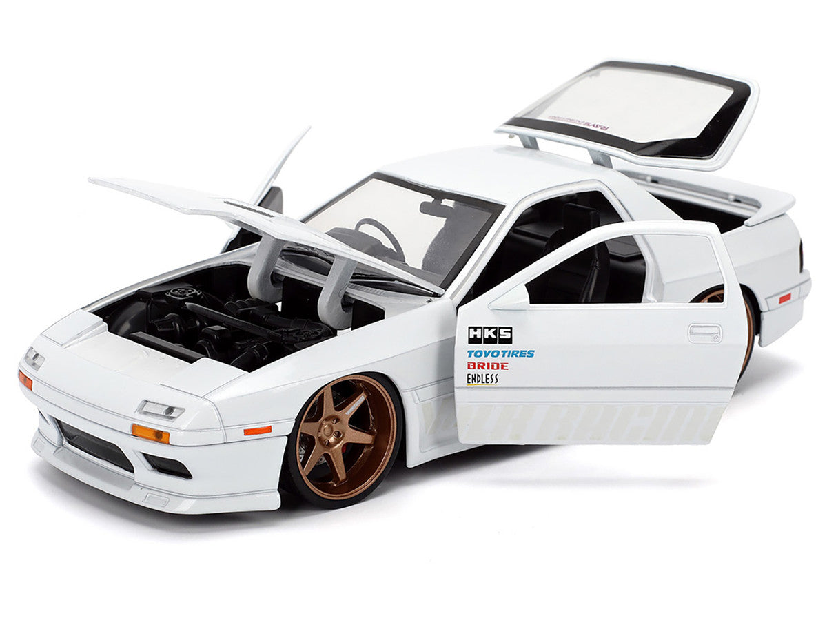 1985 Mazda RX-7 White "JDM Tuners" Series 1/24 Diecast Model Car by Jada Jada