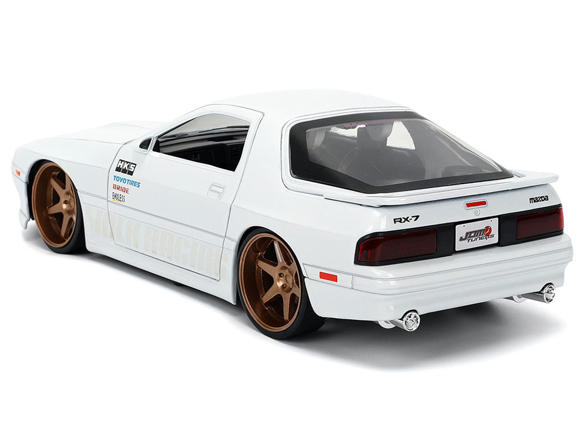 1985 Mazda RX-7 White "JDM Tuners" Series 1/24 Diecast Model Car by Jada Jada