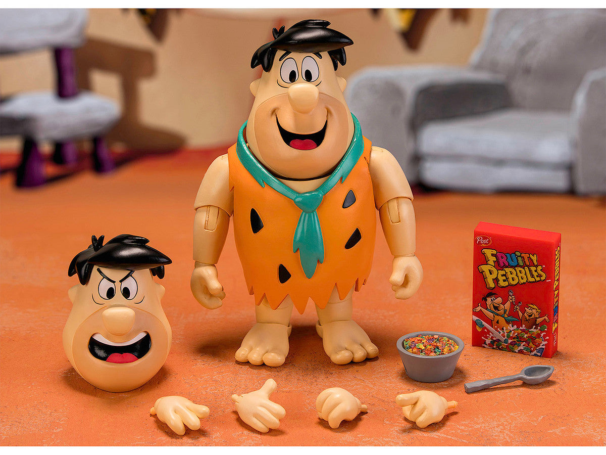Fred Flintstone 6" Moveable Figure with Accessories and Alternate Head and Hands "The Flintstones - Post Fruity Pebbles" Model by Jada Jada