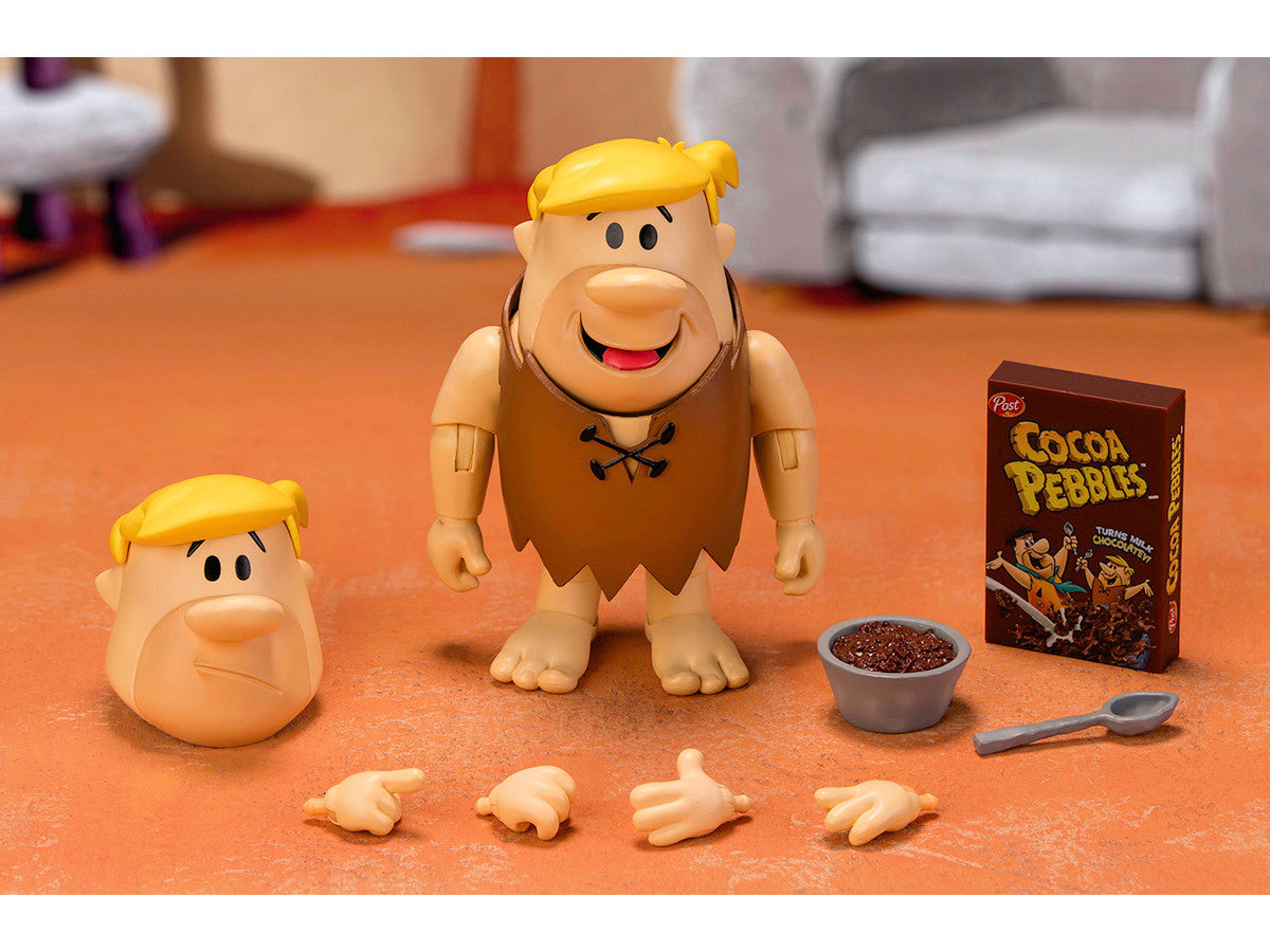 Barney Rubble 4.5" Moveable Figure with Accessories and Alternate Head and Hands "The Flintstones - Post Cocoa Pebbles" Model by Jada Jada