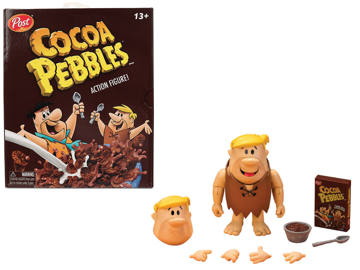 Barney Rubble 4.5" Moveable Figure with Accessories and Alternate Head and Hands "The Flintstones - Post Cocoa Pebbles" Model by Jada Jada