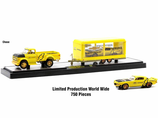 Auto Haulers Set of 3 Trucks Release 58 Limited Edition to 8400 pieces Worldwide 1/64 Diecast Model Cars by M2 Machines