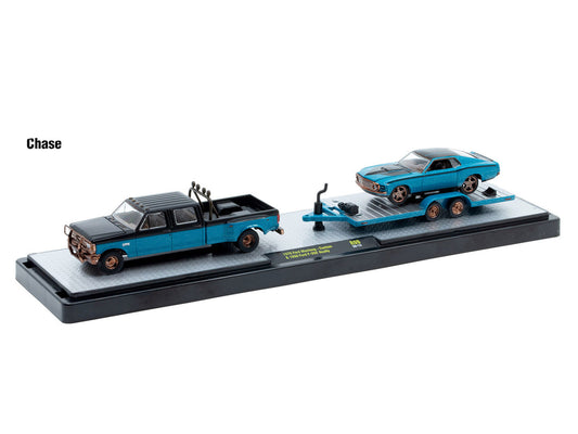 Auto Haulers Set of 3 Trucks Release 99 Limited Edition to 7600 pieces Worldwide 1/64 Diecast Models by M2 Machines-0