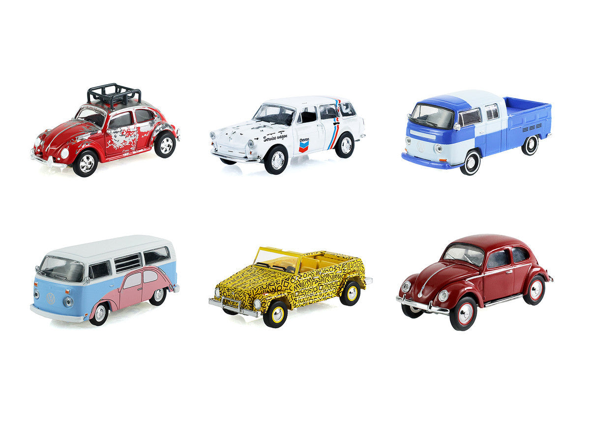 "Club Vee-Dub" Series 22 Set of 6 pieces 1/64 Diecast Model Cars by Greenlight Greenlight