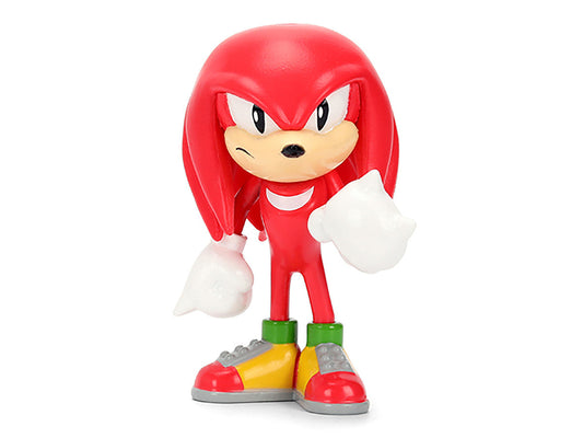 Lamborghini Aventador SV Red with Graphics and Knuckles Diecast Figure "Sonic The Hedgehog" Franchise "Hollywood Rides" Series 1/24 Diecast Model by Jada Jada