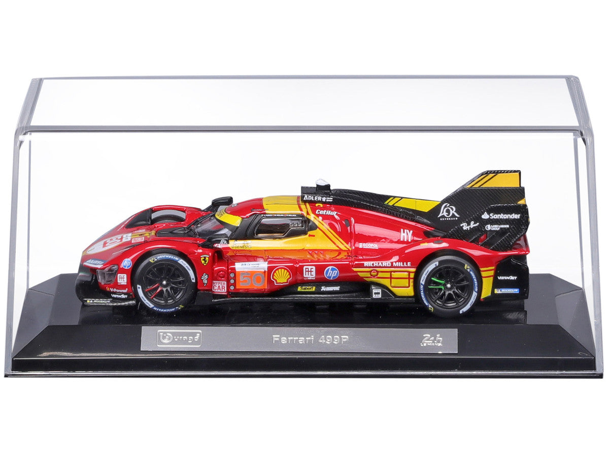 Ferrari 499P #50 Antonio Fuoco - Miguel Molina - Nicklas Nielsen "Ferrari AF Corse" Winner "24 Hours of Le Mans" (2024) "Racing" Series 1/43 Diecast Model Car by Bburago Bburago