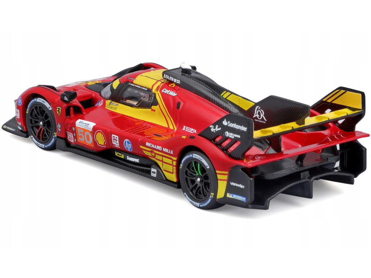 Ferrari 499P #50 Antonio Fuoco - Miguel Molina - Nicklas Nielsen "Ferrari AF Corse" Winner "24 Hours of Le Mans" (2024) "Racing" Series 1/43 Diecast Model Car by Bburago Bburago