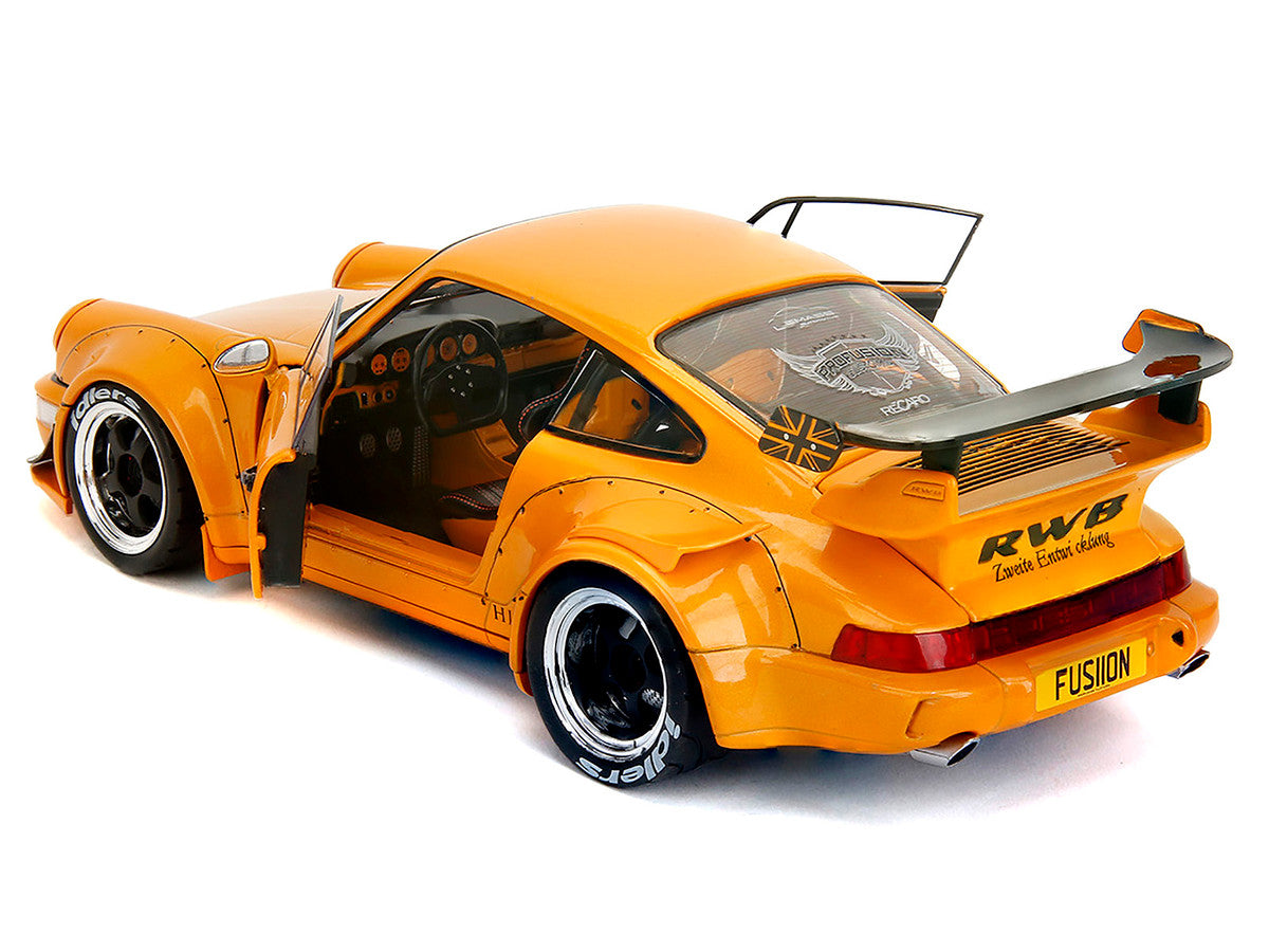 RWB Bodykit "Hibiki" Orange Metallic "Pink Slips" Series 1/18 Diecast Model Car by Jada Jada