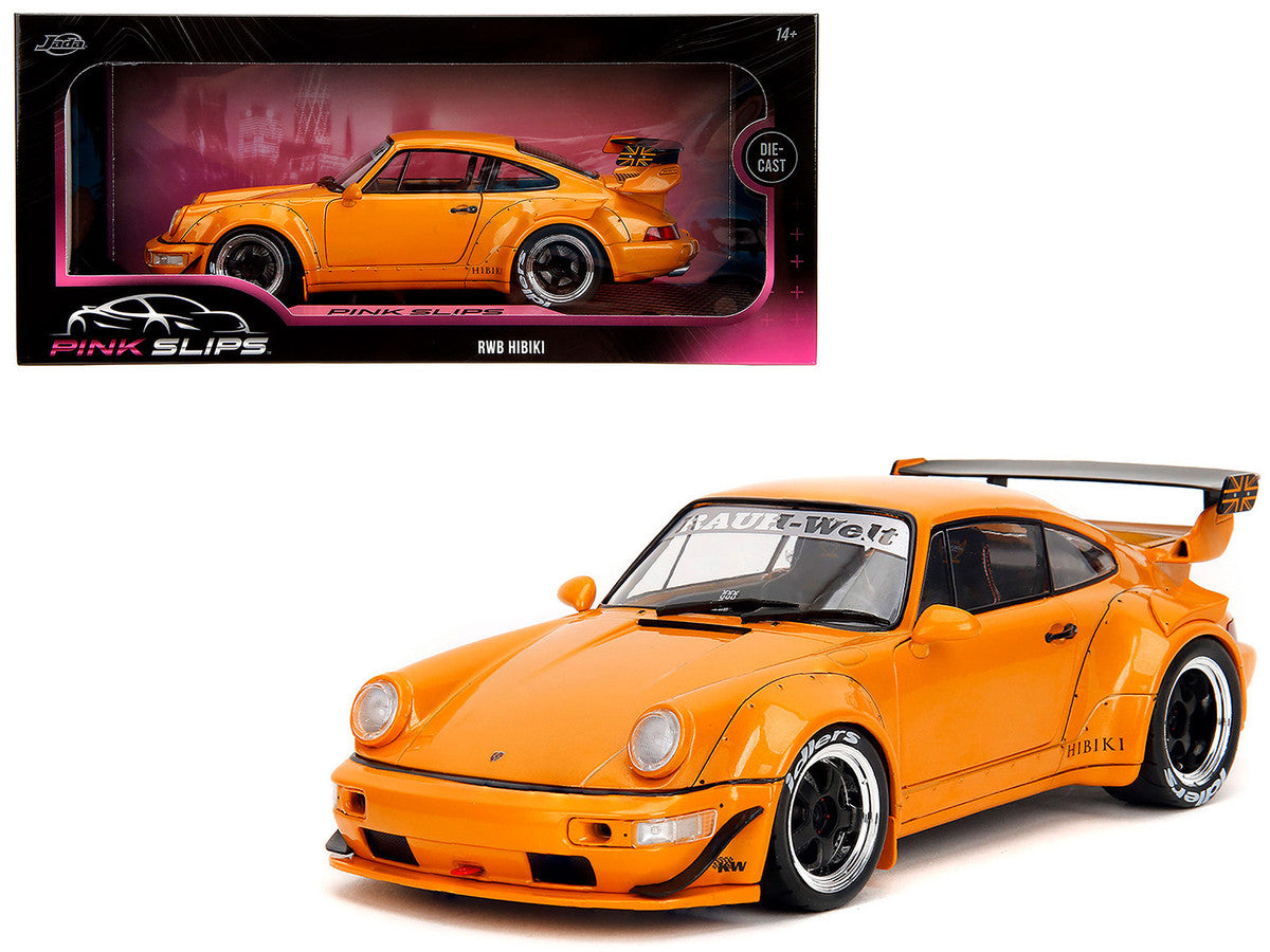 RWB Bodykit "Hibiki" Orange Metallic "Pink Slips" Series 1/18 Diecast Model Car by Jada Jada