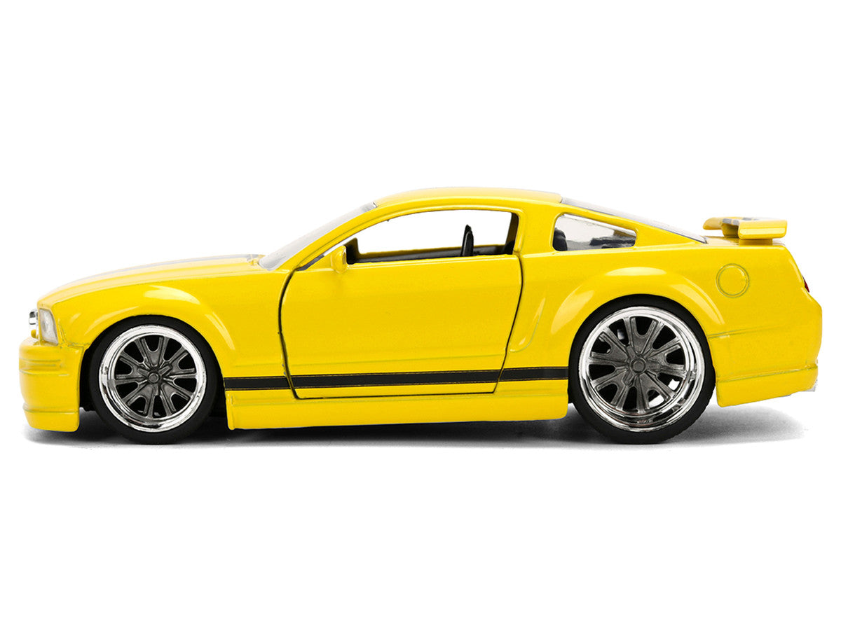 2006 Ford Mustang GT Yellow with Black Stripes "Fast & Furious 25 Years" Series 1/32 Diecast Model Car by Jada Jada
