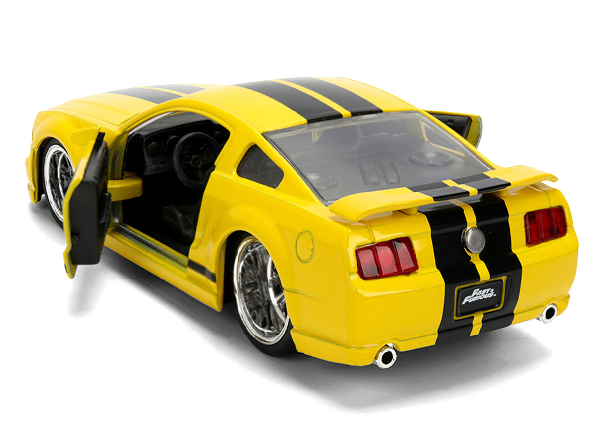2006 Ford Mustang GT Yellow with Black Stripes "Fast & Furious 25 Years" Series 1/32 Diecast Model Car by Jada Jada