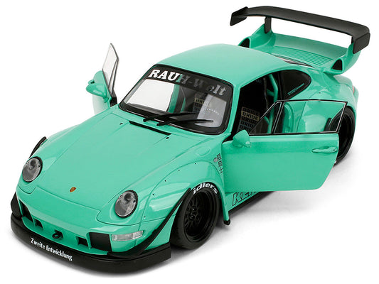 RWB Body Kit "Kei Kishi" Light Blue "Pink Slips" Series 1/18 Diecast Model Car by Jada Jada