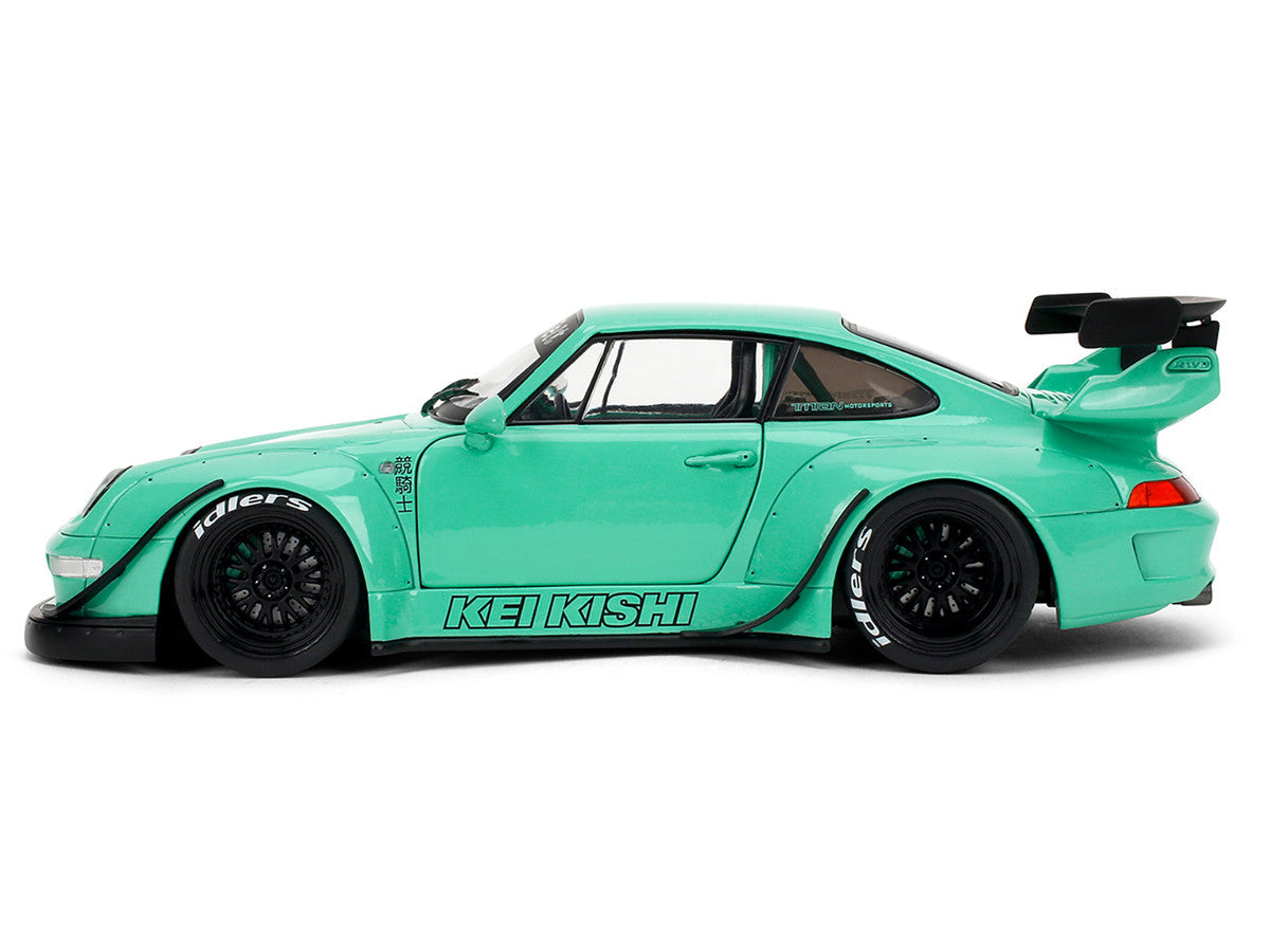 RWB Body Kit "Kei Kishi" Light Blue "Pink Slips" Series 1/18 Diecast Model Car by Jada Jada