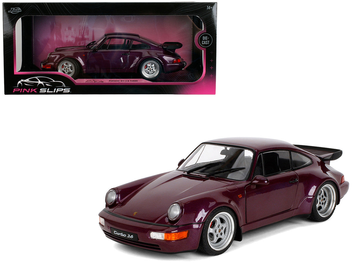 Porsche 911 3.6 Turbo Purple Metallic "Pink Slips" Series 1/18 Diecast Model Car by Jada Jada
