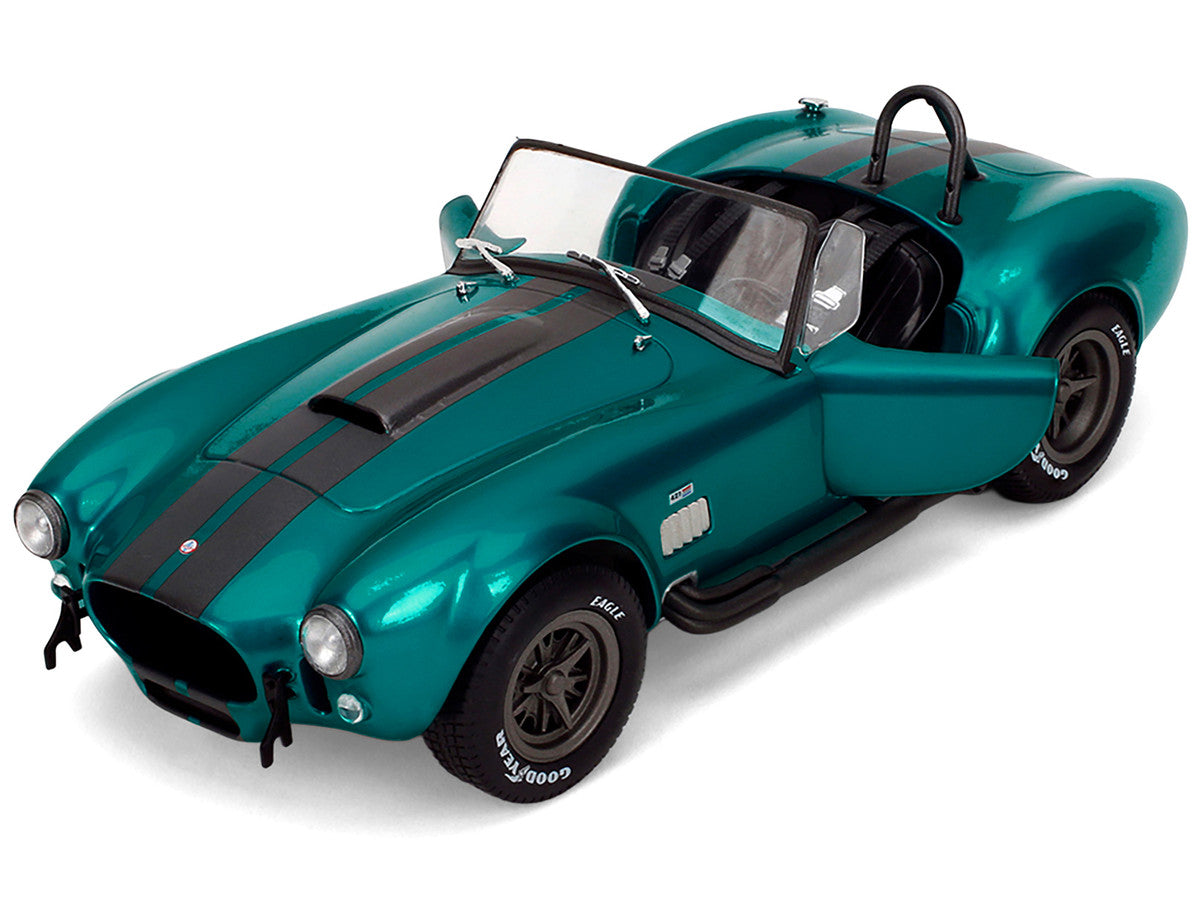Shelby Cobra 427 MKII Teal Metallic with Gray Stripes "Pink Slips" Series 1/18 Diecast Model Car by Jada Jada
