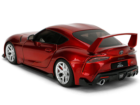Toyota GR Supra Red Metallic "Pink Slips" Series 1/18 Diecast Model Car by Jada Jada