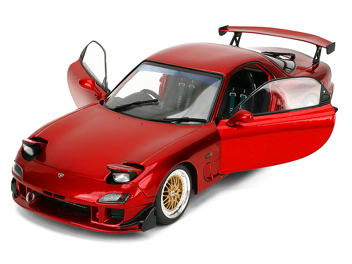Mazda RX7 Type RS (FD3S) RHD (Right Hand Drive) Orange Metallic "Pink Slips" Series 1/18 Diecast Model Car by Jada Jada