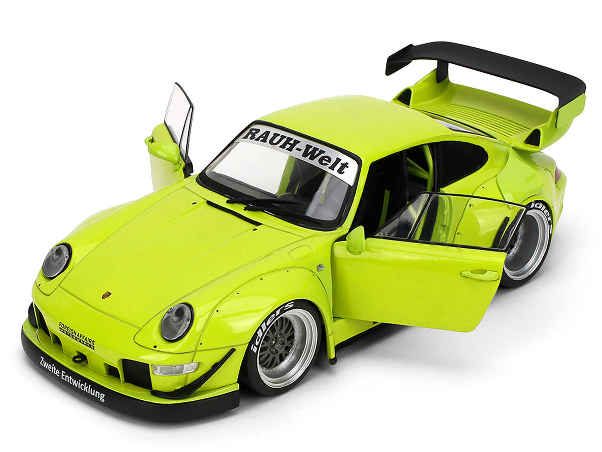 RWB Body Kit "Genki" Lime Green "Pink Slips" Series 1/18 Diecast Model Car by Jada Jada