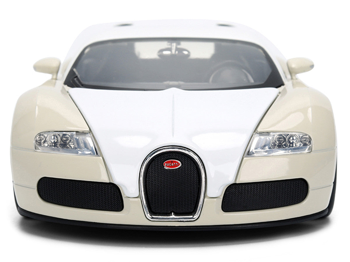 2011 Bugatti Veyron White and Tan "Furious 7" (2015) Movie "25 Years of Fast & Furious" Series 1/24 Diecast Model Car by Jada Jada