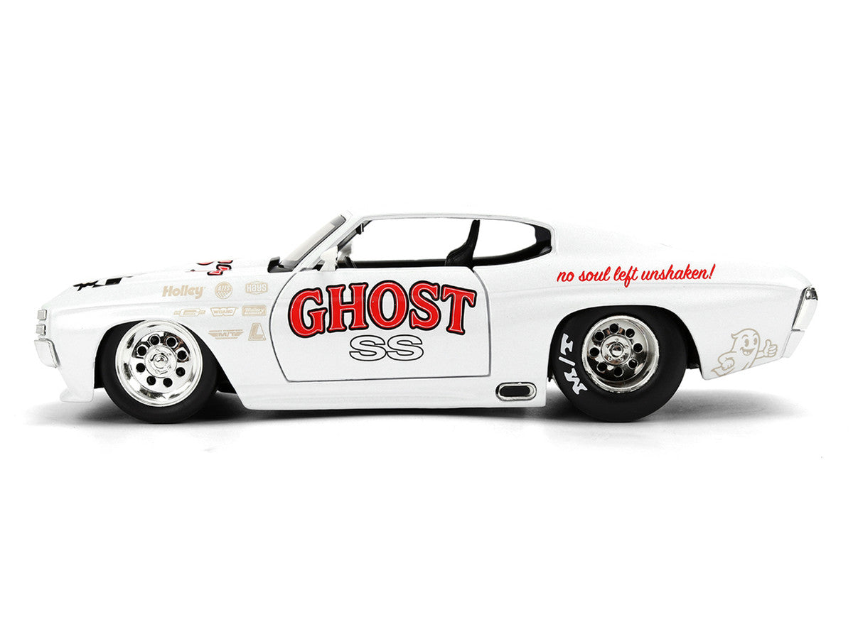 1971 Chevrolet Chevelle SS "Ghost SS" White with Graphics "Bigtime Muscle" Series 1/24 Diecast Model Car by Jada Jada