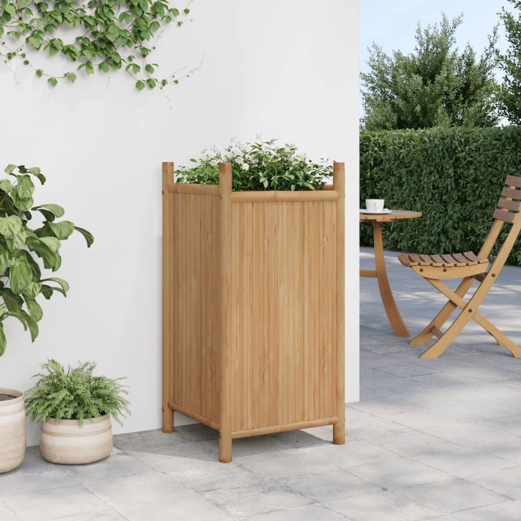 Planter 15.7"x15.7"x31.5" Bamboo W2B