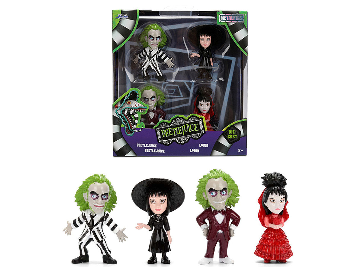 Set of 4 Diecast Figures "Beetlejuice" (1988) Movie "Metalfigs" Series by Jada Jada