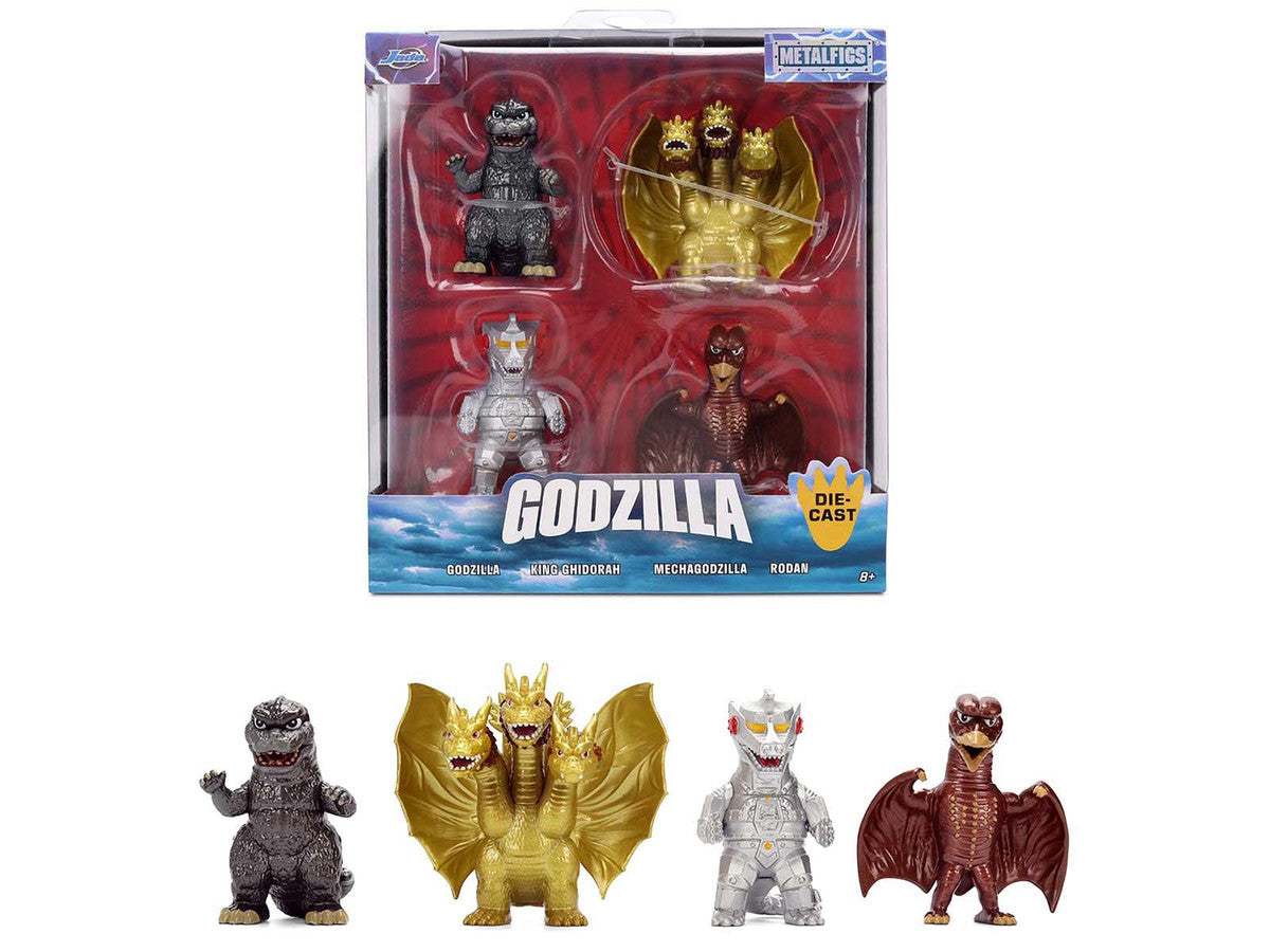 Set of 4 Diecast Figures "Godzilla" Franchise "Metalfigs" Series by Jada Jada