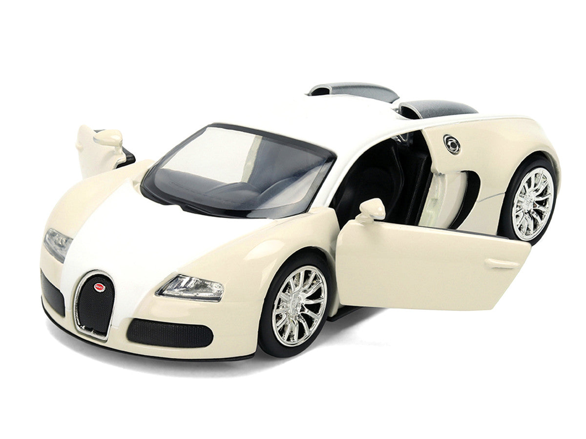 2011 Bugatti Veyron White and Tan "Furious 7" (2015) Movie "25 Years of Fast & Furious" Series 1/32 Diecast Model Car by Jada Jada