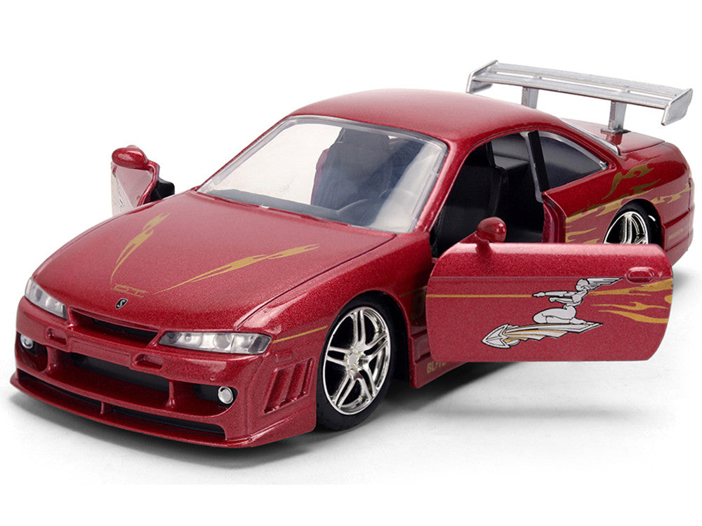 1997 Nissan 240SX (S14) Light Red Metallic with Graphics "The Fast and the Furious" (2001) Movie "25 Years of Fast & Furious" Series 1/32 Diecast Car Model by Jada Jada