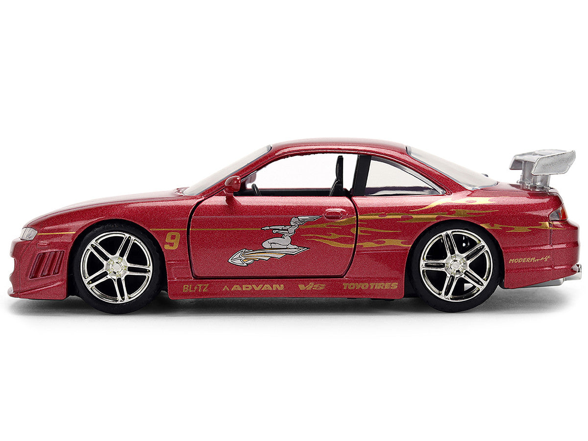 1997 Nissan 240SX (S14) Light Red Metallic with Graphics "The Fast and the Furious" (2001) Movie "25 Years of Fast & Furious" Series 1/32 Diecast Car Model by Jada Jada