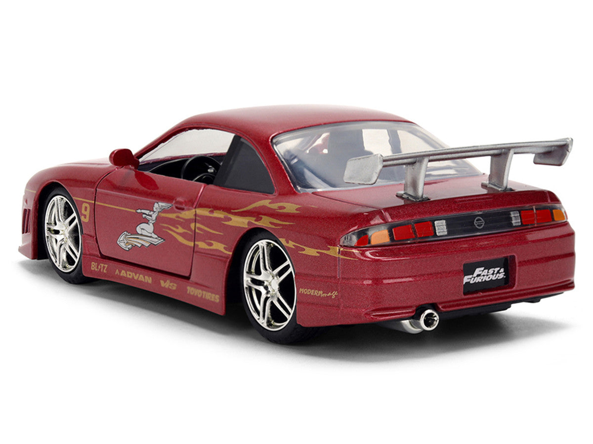 1997 Nissan 240SX (S14) Light Red Metallic with Graphics "The Fast and the Furious" (2001) Movie "25 Years of Fast & Furious" Series 1/32 Diecast Car Model by Jada Jada