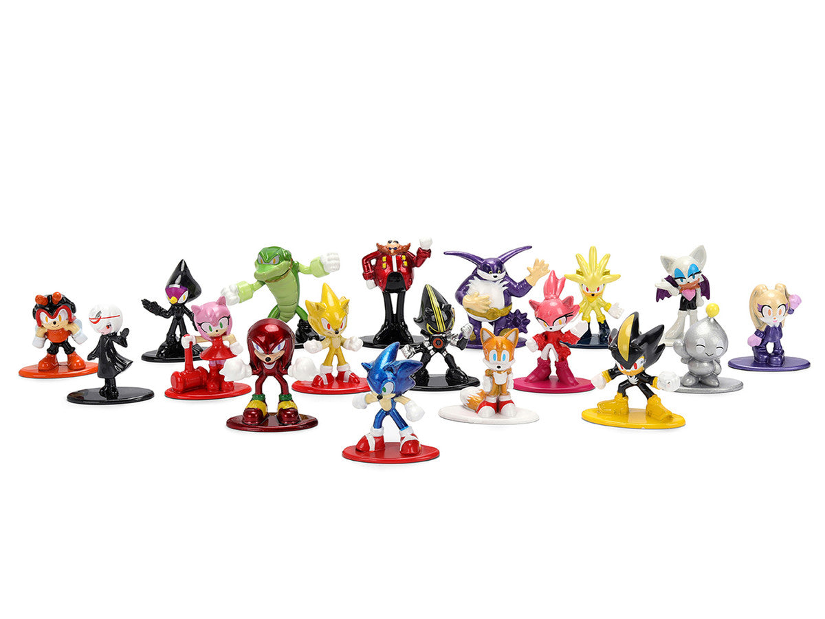 "Sonic The Hedgehog" Set of 18 Diecast Figures Wave 2 "Nano Metalfigs" Series Diecast Models by Jada Jada
