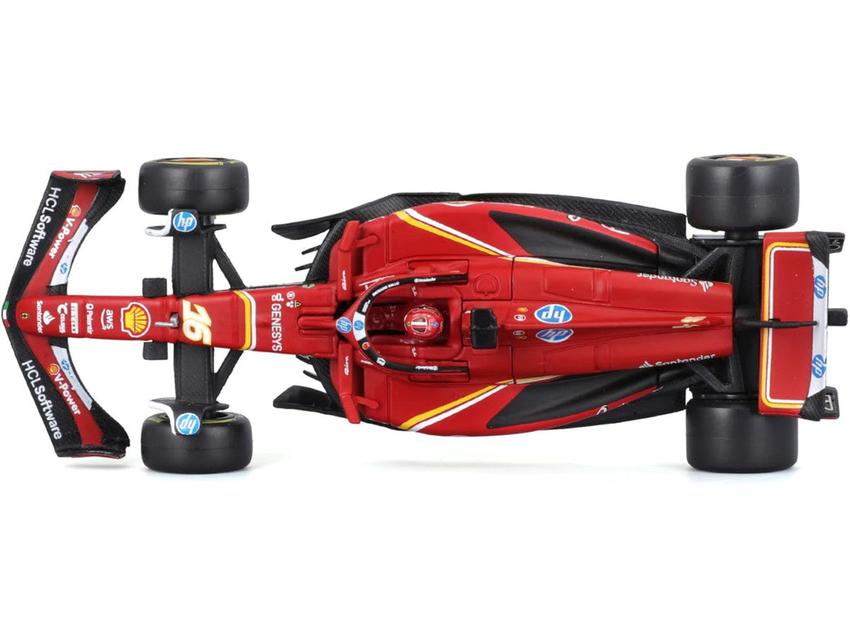 Ferrari SF-24 #16 Charles Leclerc "Formula One F1 World Championship" (2024) with Display Case "Formula Racing" Series 1/43 Diecast Model Car by Bburago Bburago