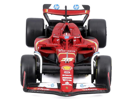 Ferrari SF-24 #16 Charles Leclerc "Formula One F1 World Championship" (2024) with Display Case "Formula Racing" Series 1/43 Diecast Model Car by Bburago Bburago