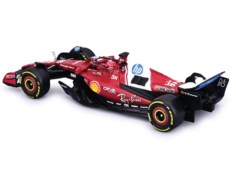 Ferrari SF-25 #16 Charles Leclerc Formula One F1 "World Championship" (2025) with Display Case 1/43 Diecast Model Car by Bburago Bburago