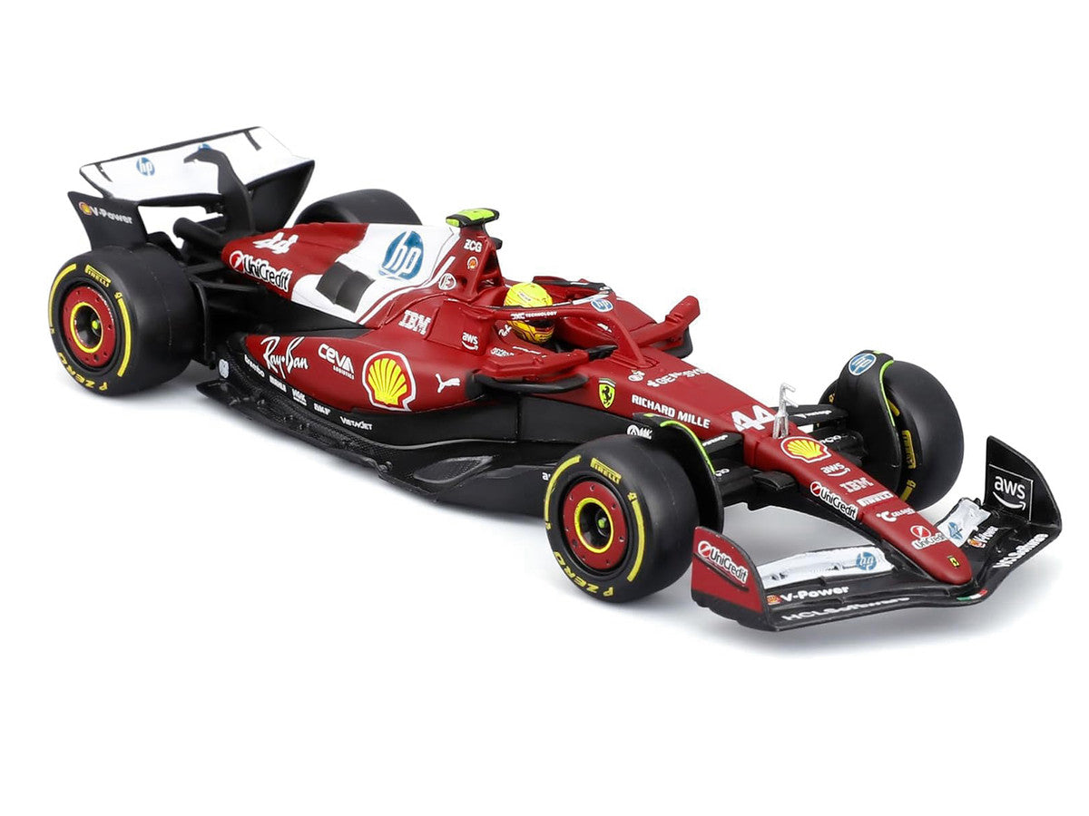 Ferrari SF-25 #44 Lewis Hamilton Formula One F1 "World Championship" (2025) with Display Case 1/43 Diecast Model Car by Bburago Bburago