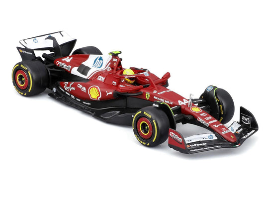 Ferrari SF-25 #44 Lewis Hamilton Formula One F1 "World Championship" (2025) with Display Case 1/43 Diecast Model Car by Bburago Bburago