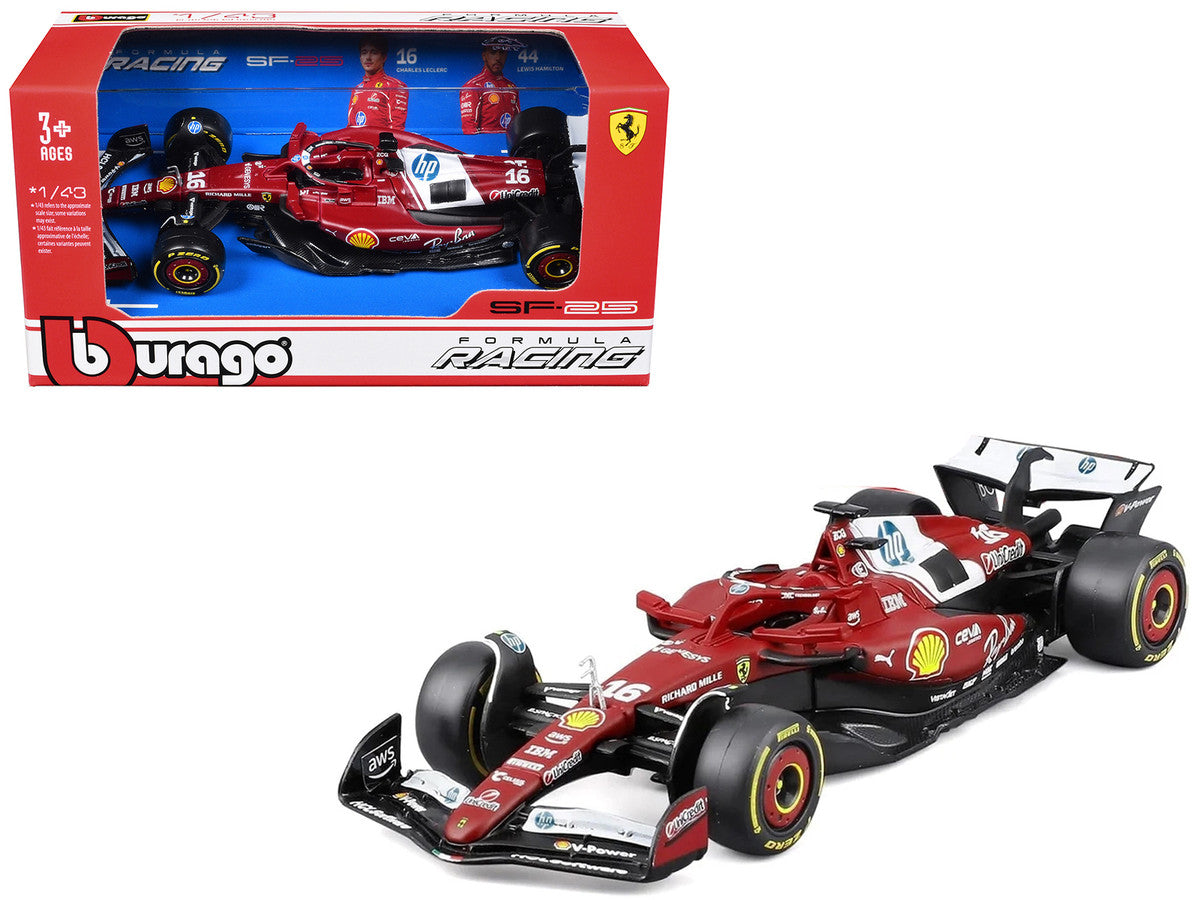 Ferrari SF-25 #16 Charles Leclerc Formula One F1 "World Championship" (2025) 1/43 Diecast Model Car by Bburago Bburago
